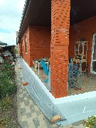 Приступили к утеплению цоколя фасадным пенопластом