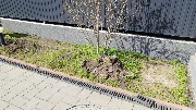 Мы завершили работы по отделке цоколя забора декоративной штукатуркой из мраморной крошки.